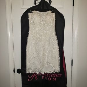 White lace homecoming dress, size 4